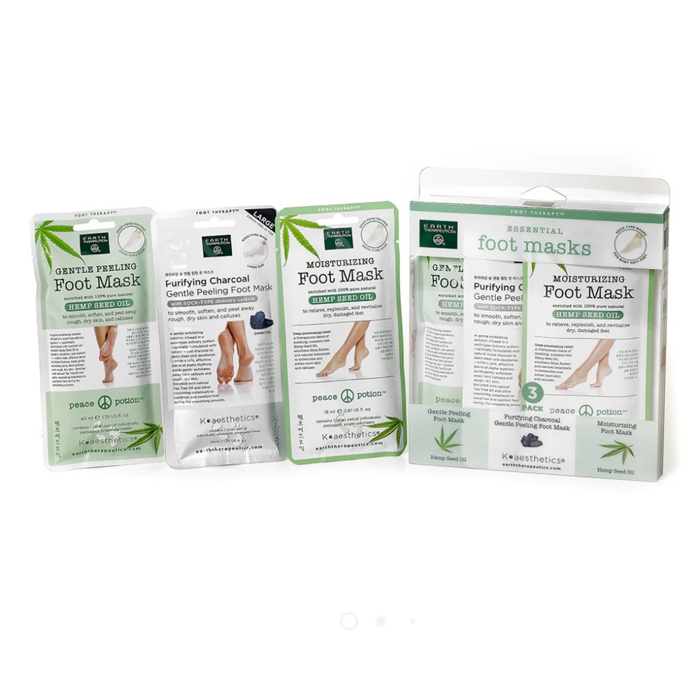 Earth Therapeutics Essential Foot Masks Collection - 3 Pack